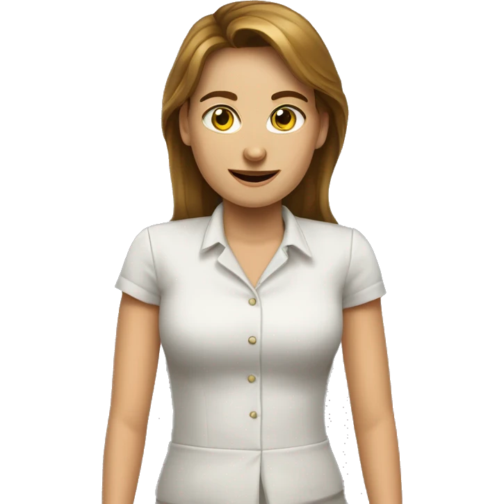 девушка с короткой стрижкой, русыми волосами, ноутбуком emoji