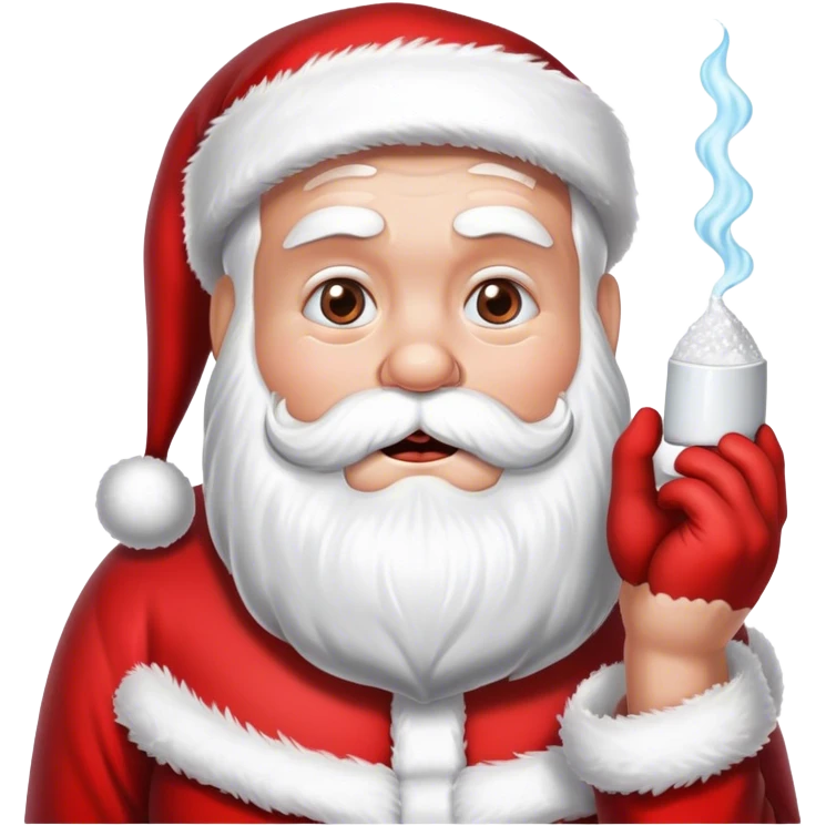 Santa doing cocaine  emoji