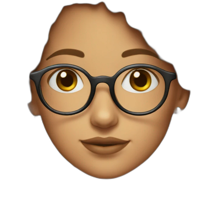 girl-with-glasses-and-colored-paperclips-as-earrings emoji