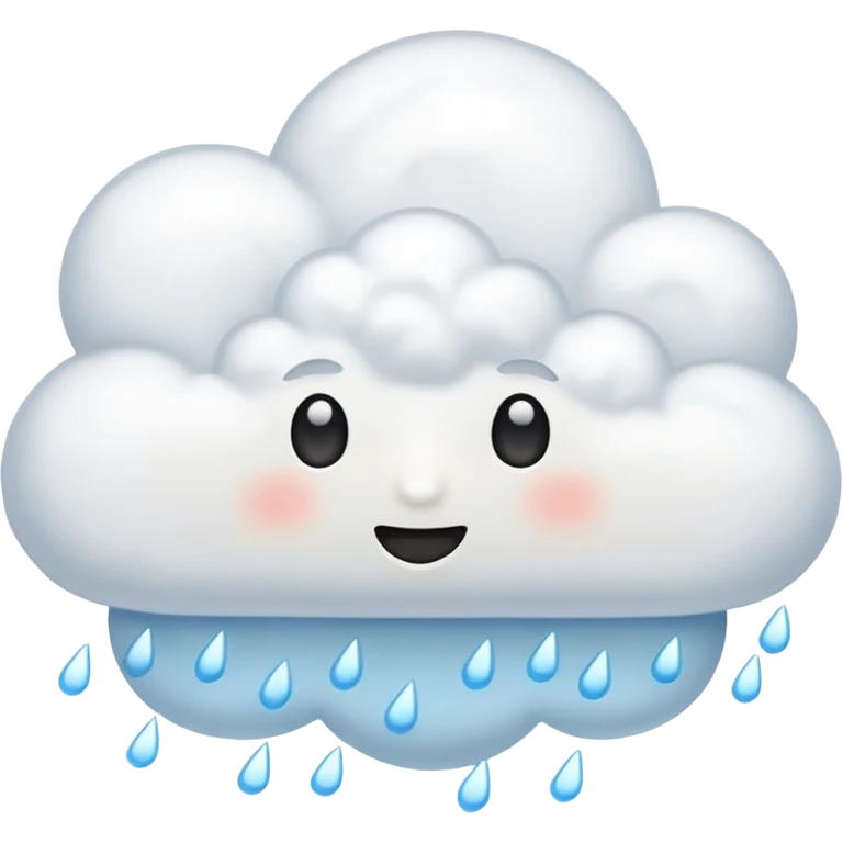 a normal cloud that is snowing  emoji