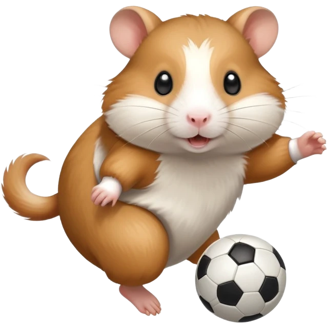 Hamster playing soccer emoji