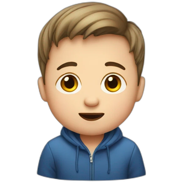 Down’s syndrome boy emoji