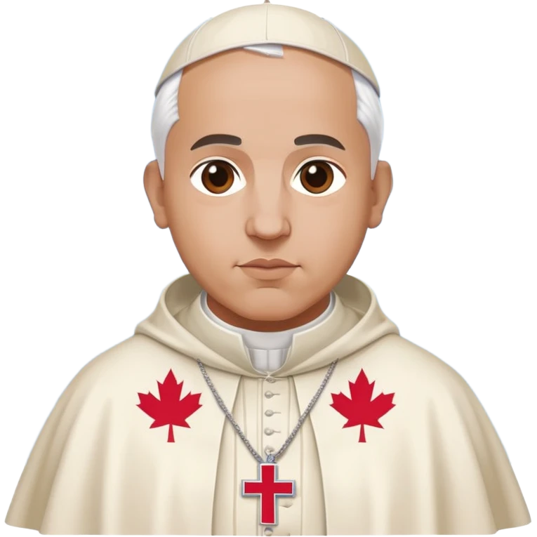 The pope wearing a robe with a Chicago flag emoji