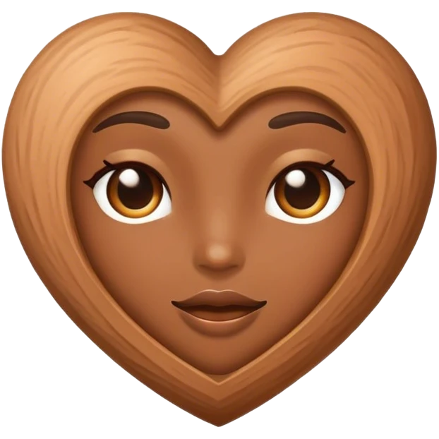 Almond heart emoji