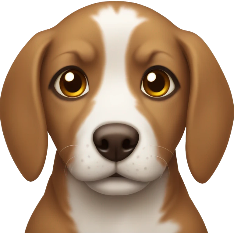 adorable dog with brown eyes emoji