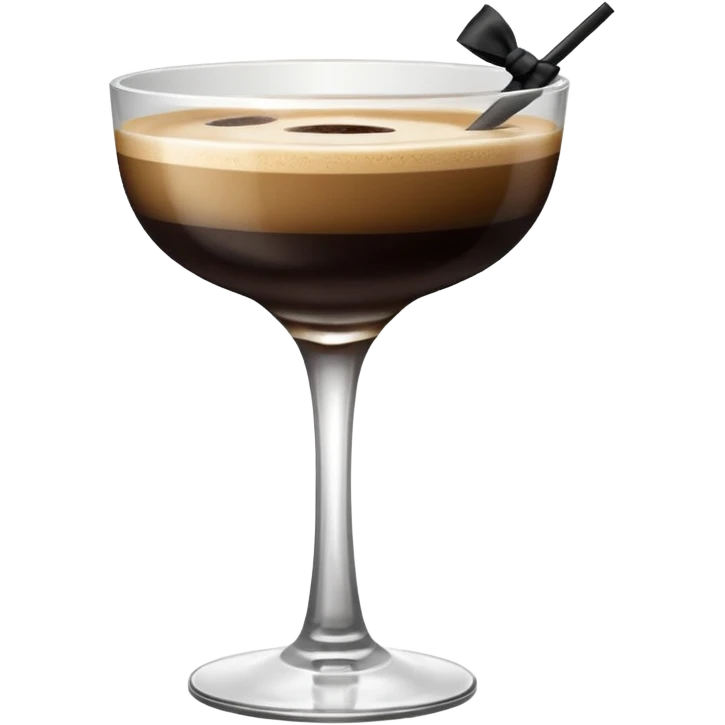 espresso martini with Black Bow emoji