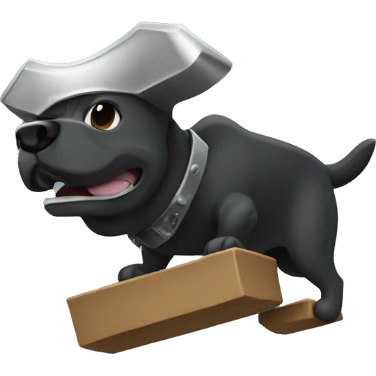 Anvil with dog jumping  emoji
