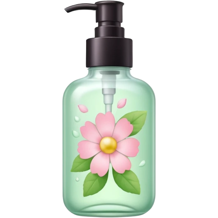 light green and pink floral skincare emoji