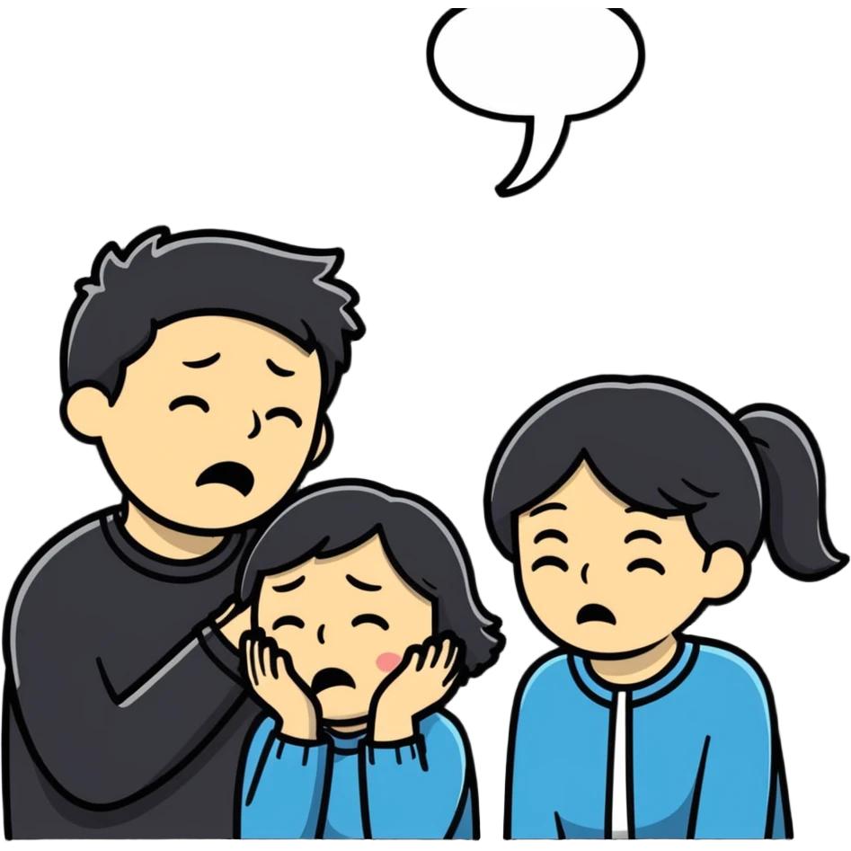 (man celebrating) the singing of (divorce papers) next to (sad crying woman) art influence two subjects emoji