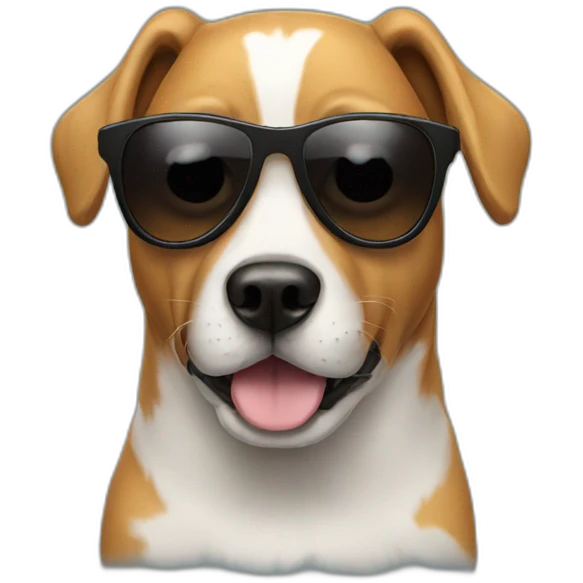 Dog with sunglasses  emoji