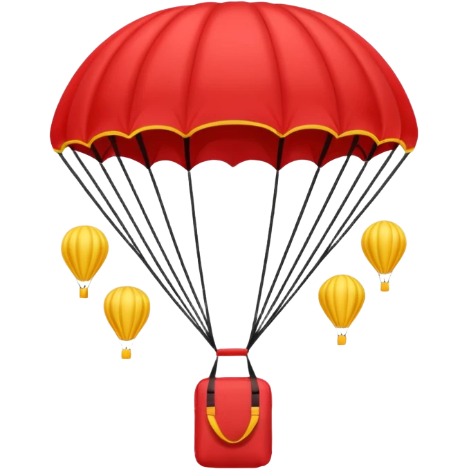 red parachute emoji
