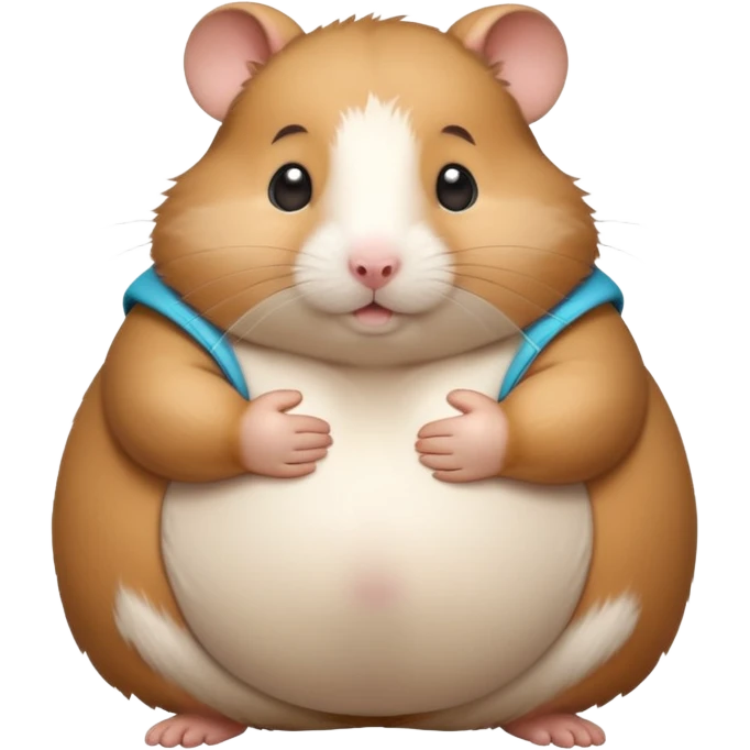 fat hamster holding pregnant belly emoji