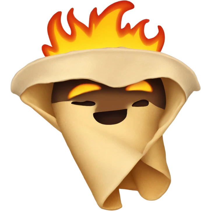 A flaming burrito  emoji