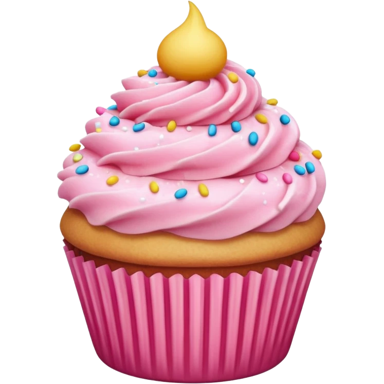Cupcake with pink icing emoji