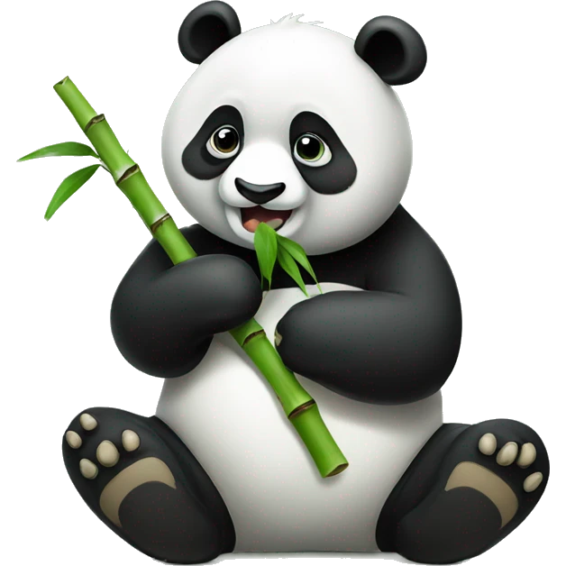 Panda eating bamboo  emoji