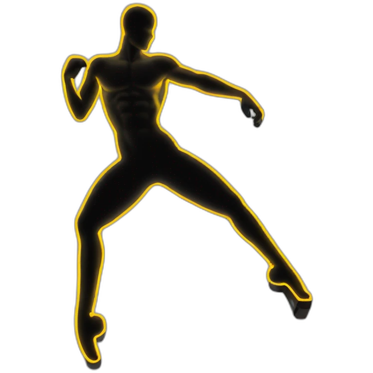  male dancer neon sign booty emoji