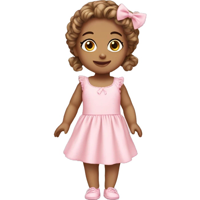 Cute baby doll dress light pink emoji