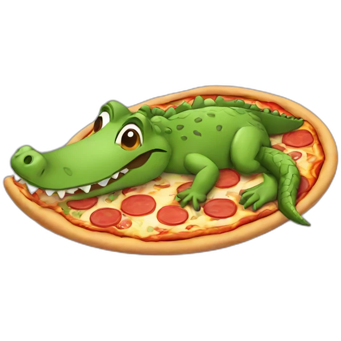 Crocodile-pizza emoji