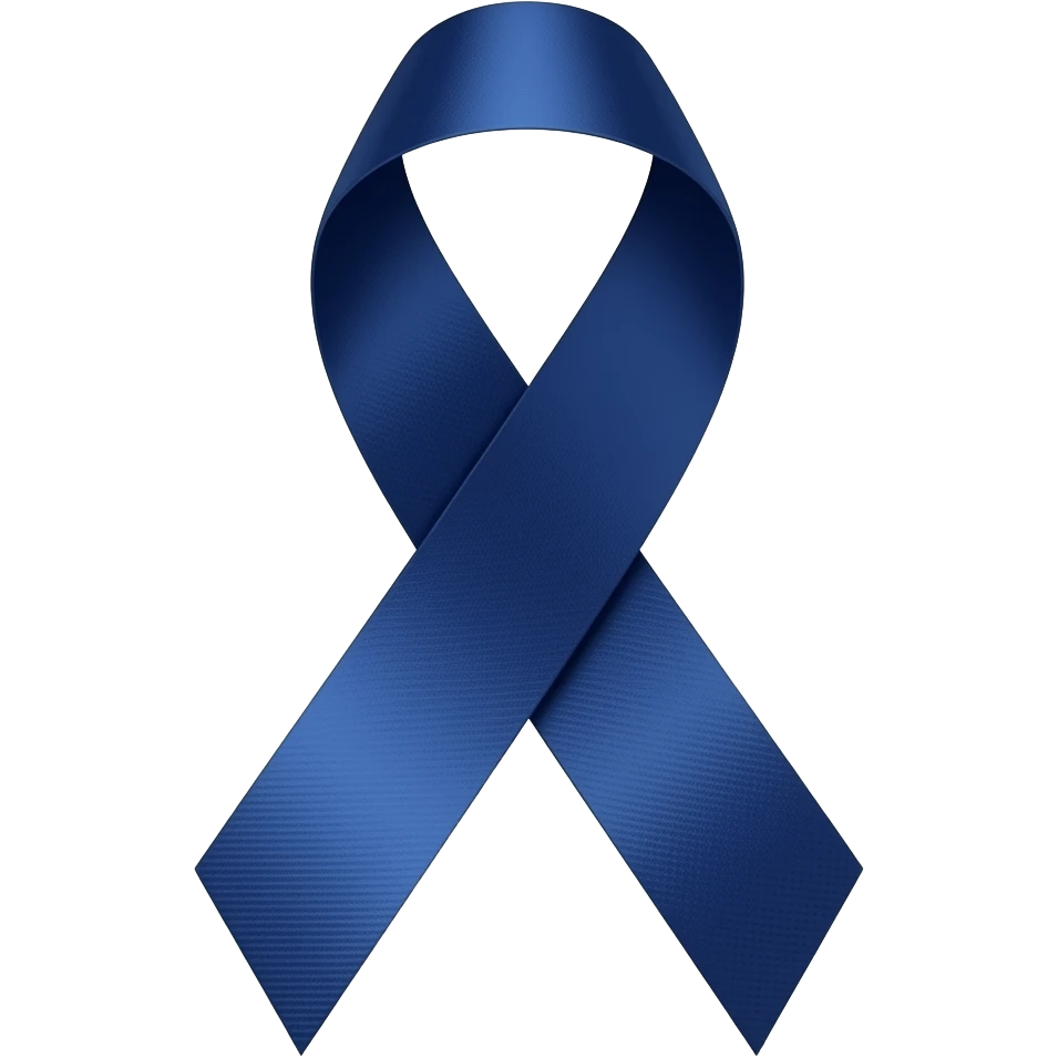 Dark blue cancer ribbion emoji