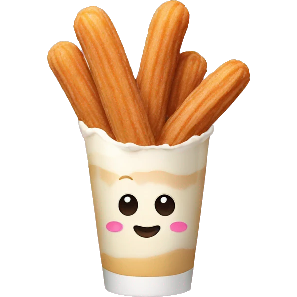 Filled cream churro emoji