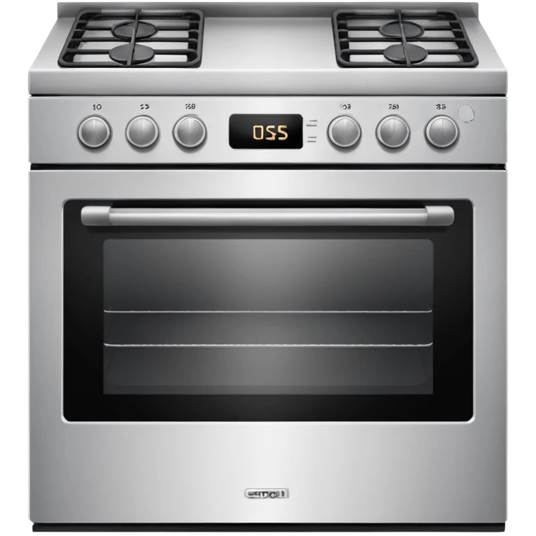 white kitchen oven, minimal, emoji style emoji