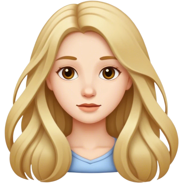 Pretty girl with long hair emoji