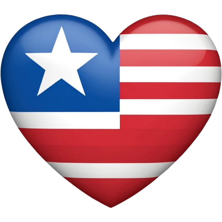 Puerto rico flag in shape of a heart emoji