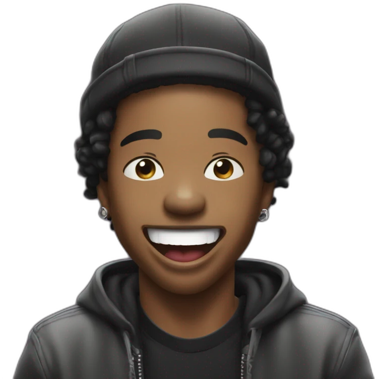 Rapper Lil Baby laughing emoji