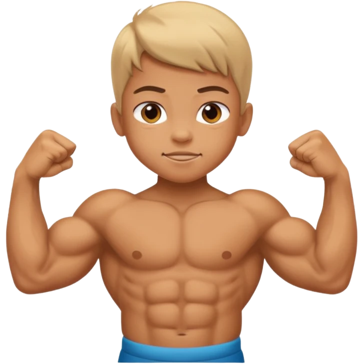 Child flexing muscles emoji