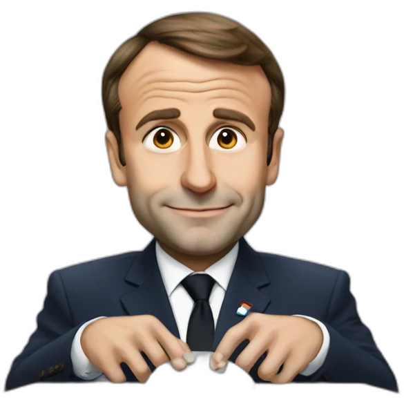 macron as un mouse emoji