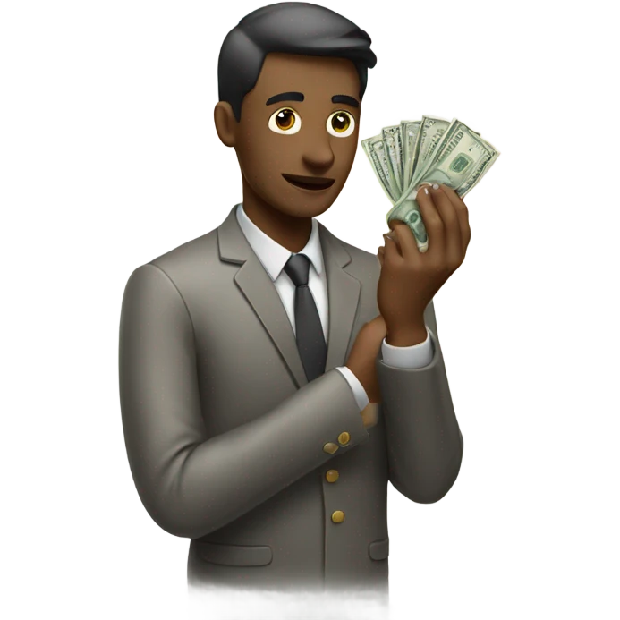 person counting money emoji