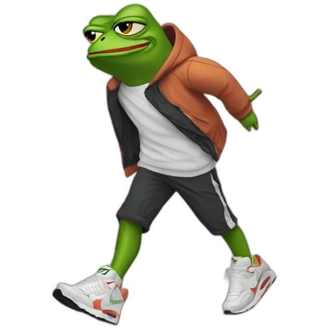 Pepe wearing Nike airmax 90 emoji