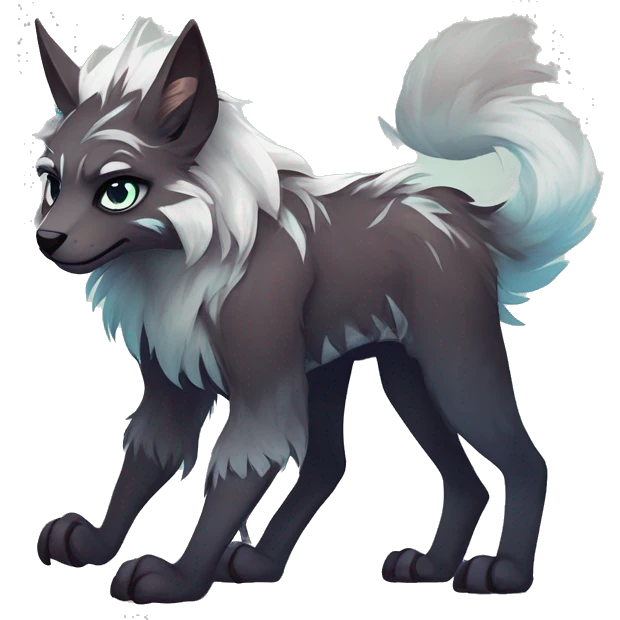 Cool cute Kawaii edgy fantasy animal  fursona Fionbri by griffsnuff & LiLaiRa & Falvie full body emoji