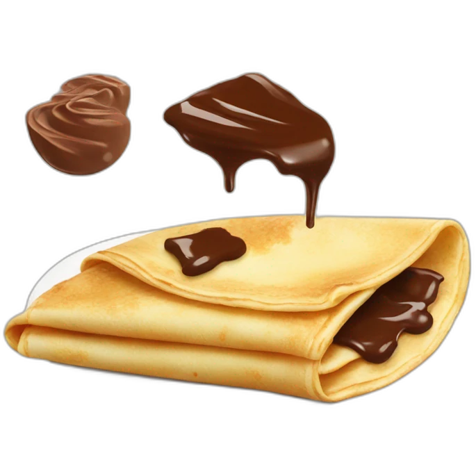 French crêpe with nutella emoji