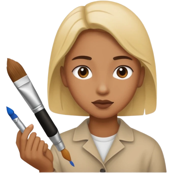 Make person making a painting of him making a paint that he’s making a painting in emoji