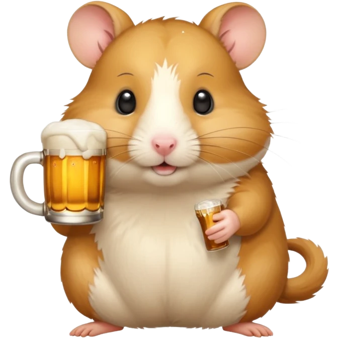 Beer hamster  emoji