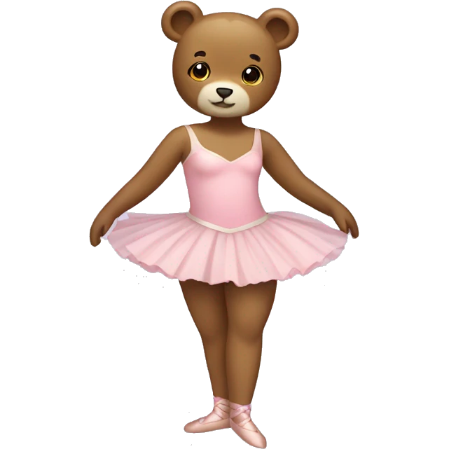 Un oso con un vestido de ballet emoji