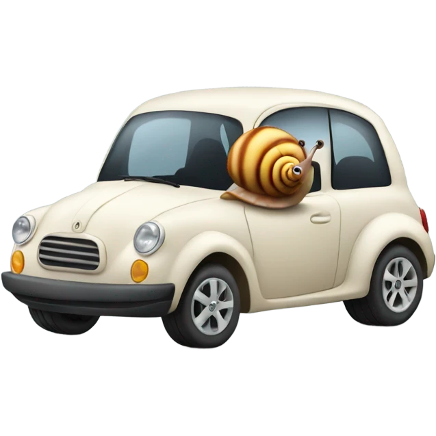 Snail sitting in the car  emoji