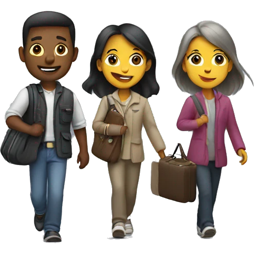 People walking with luggage emoji