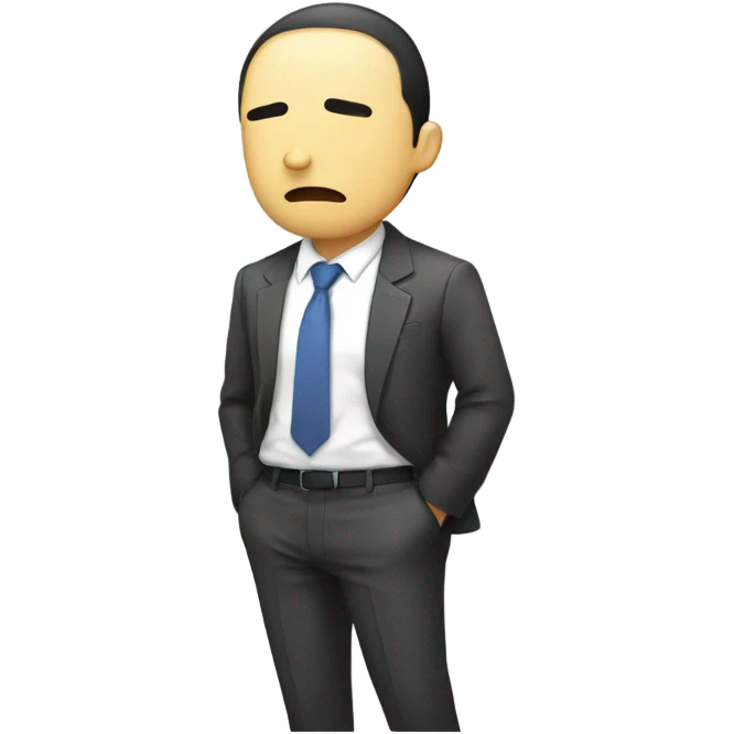 Japanese salaryman exhausted emoji