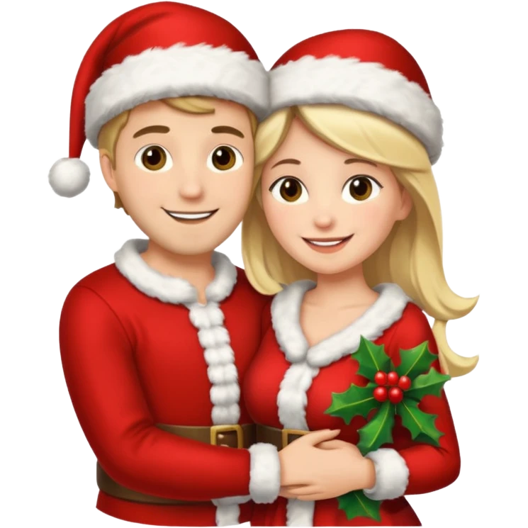 Due che si abbracciano natale emoji