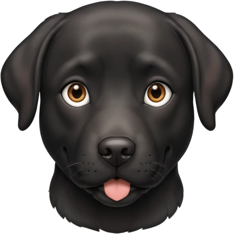 Black adult Labrador with grey on face emoji