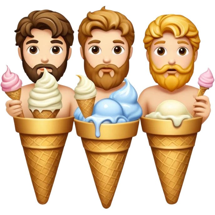 Zeus and other Greek gods enjoying ice cream emoji