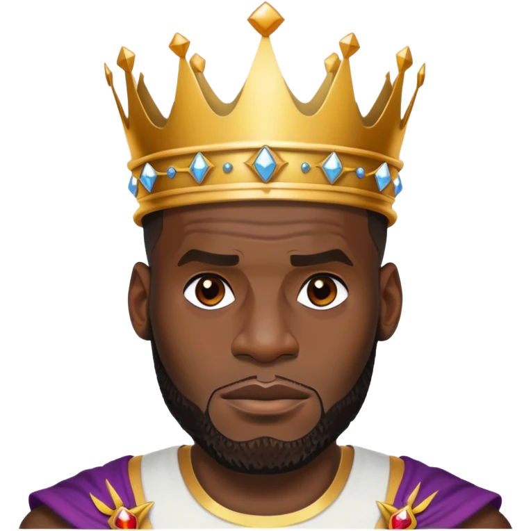 lebron james wearing a crown emoji
