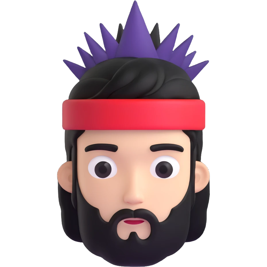 character with only three dark hairs on his head emoji