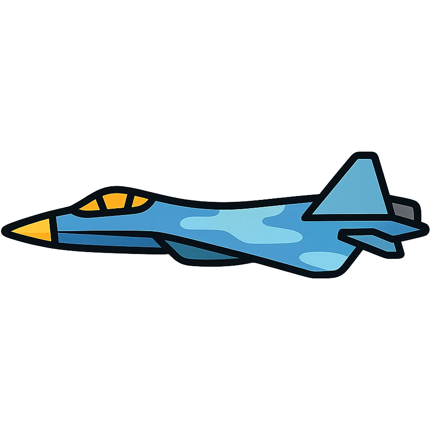 Sukhoi Su-57 stealth jet, side view emoji