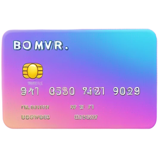 Vaporwave color themed credit card emoji, DO NOT INCLUDE NUMBERS OR TEXT emoji