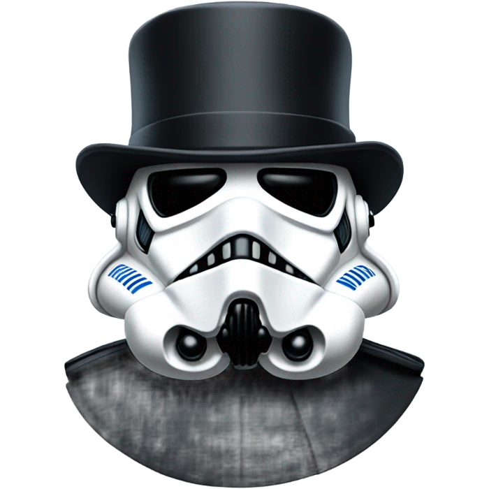 Stormtrooper with a top hat  emoji