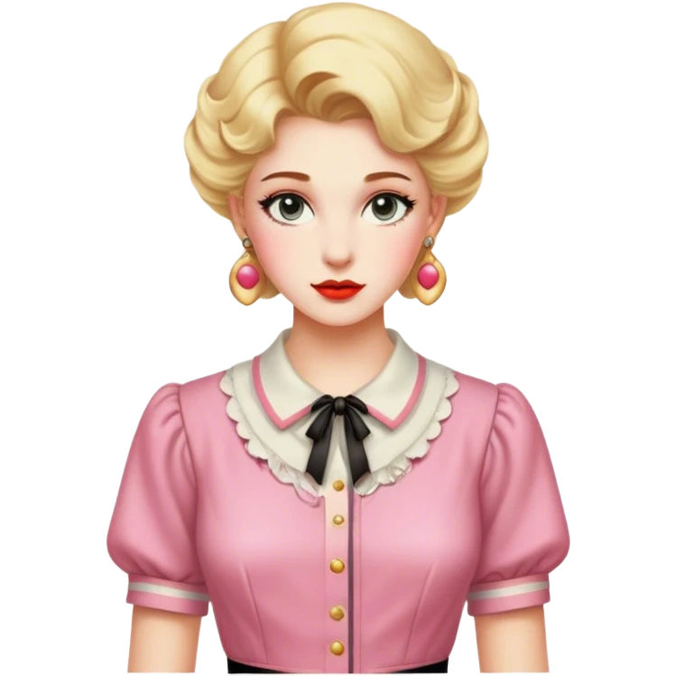 women , vintage, retro, aesthetic 80's style emoji