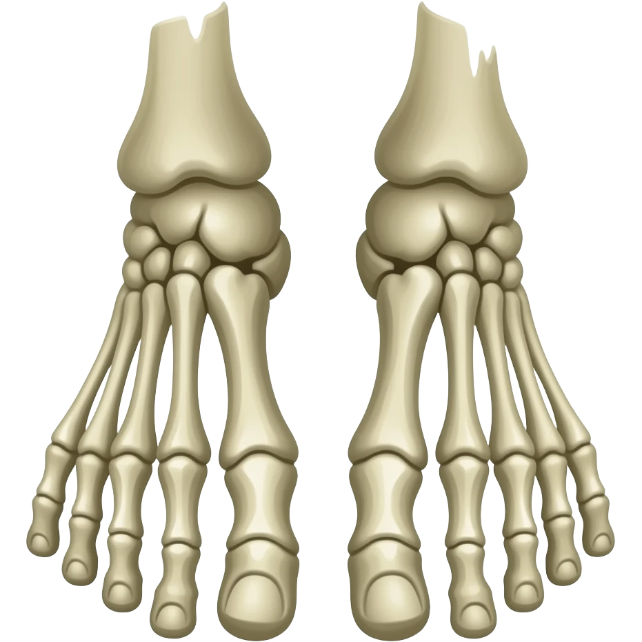 feet with long bony wrinkly fingers instead of toes emoji